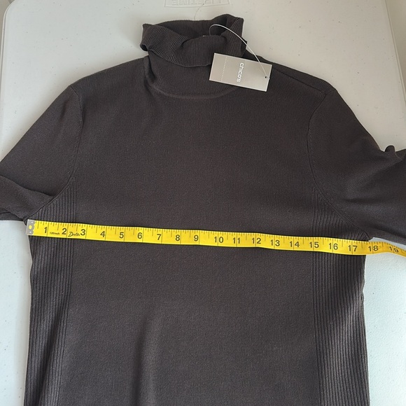 Chico's Rich Brown Turtleneck Sweater - Picture 7 of 15